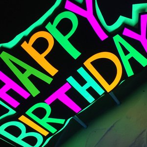 Glow Party Cake Topper, Neon Birthday Cake Topper, Personalized Cake Topper, UV Reflective Cake Decoration, Fluorescent Neon Cake Decor