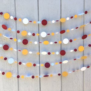 University of Minnesota Graduation Decor, Maroon and Gold Graduation Garland, Burgundy and Yellow, Calvin University, Graduation Decor