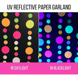 Glow Party Decorations, Neon Garlands, Black Light Party Decor, Sweet 16 Party, Glow Garlands, Skate Party Decor, 80s Party