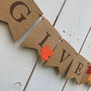 Thanksgiving Banner, Give Thanks Banner, Autumn Decor, Thanksgiving Decoration, Fireplace Mantel Decor, Fall Decoration, Food Table Backdrop