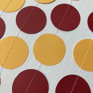 Maroon and Gold Circle Garland, Burgundy and Gold Graduation Decoration, Minnesota University Colors, Dorm Decoration, Calvin Celebration