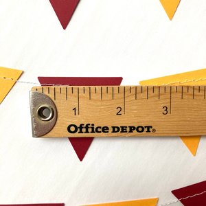 Maroon and Gold Graduation Party Bunting, Burgundy and Yellow Triangle Garland, University of Minnesota Dorm Decoration, Back to School