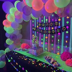 Neon Confetti, Glow Party Confetti, UV Reflective Decor, Glow Party Decoration, Black Light Party, Glow Party Table Accent, Neon Dance Party
