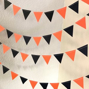 Black and Orange Graduation Party Decoration, Triangle Graduation Bunting Garland, Oklahoma State, Oregon State, Occidental College