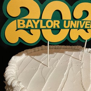 Baylor University Graduation Cake Topper, University Graduation, Graduation Party, Cake Decor, Class of 2023, Green and Gold, Grad Decor