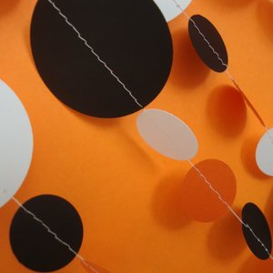 Halloween Garland, Orange and Black Decoration, October Decor, Halloween Party Decor, Fall Decoration, Halloween Classroom Decoration