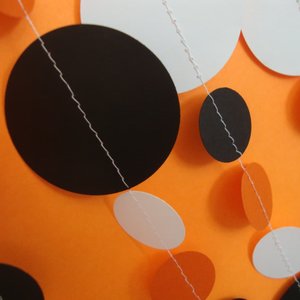 Halloween Garland, Orange and Black Decoration, October Decor, Halloween Party Decor, Fall Decoration, Halloween Classroom Decoration