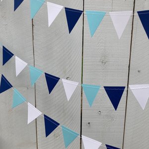 Boy Baby Shower Party Decoration, Navy and Light Blue Bunting, Baby Shower Garland, Paper Party Decor, Baby Sprinkle Food Table Backdrop