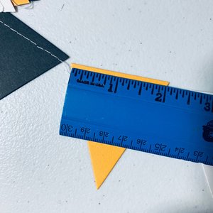 Graduation Decoration, Cal State Long Beach Decor, Black and Yellow Garland, Black and Gold, Paper Pennant, Triangle Bunting, Dorm Decor