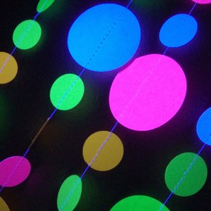 Glow Party Decorations / Black light party neon garlands