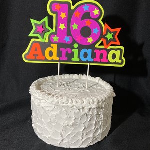 Glow Party Cake Topper, Neon Cake Topper, Birthday Cake Decor, Personalized Topper, Name Topper, Age Topper, Glow Party Decorations