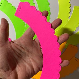 Neon Cupcake Decor, One Dozen Standard Cupcake Wrappers, Glow in the Dark Party, Fluorescent Party Decor, Black Light Party, UV Reflective