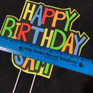 Boy Glow Party Cake Topper, Neon Birthday Cake Topper, Personalized Cake Topper, Glow in the Dark Cake Decor, Black Light Party Suplies