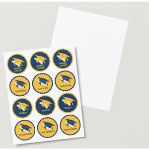 University of California Printable Navy and Gold Graduation Cupcake Toppers, DIY Grad Toppers, Personalized Grad Celebration, Blue and Gold