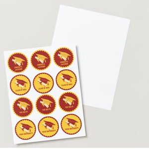 University of Southern California Editable Graduation Cupcake Toppers, Cardinal Red and Yellow, DIY Grad Toppers, Personalized Grad Party
