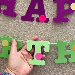 Glow Party Birthday Banner, Neon fluorescent birthday banner with garlands, UV Reflective Birthday Banner, Blacklight Party Sign, 80s Party