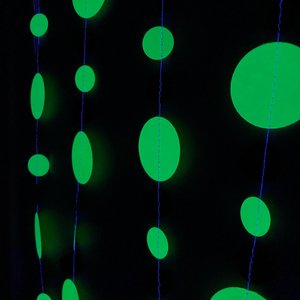Neon green and black party garlands, Brat summer party, Paper circle bunting, brat Kamala summer celebration decoration, Charli xcx decor