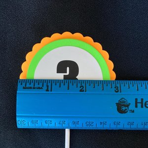 Neon Birthday Cupcake Toppers, Black Light Party Decor, Fluorescent Cupcake Decoration, Birthday Number Topper, UV Reflective, 3rd Birthday