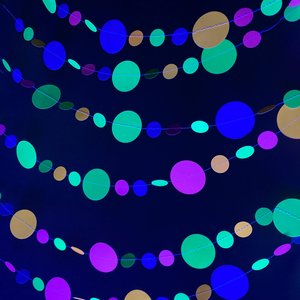 Glow Party Decorations, Neon garlands for black light party, 80s neon party decor, sweet 16 glow party, skate party decor