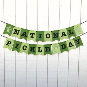 National Pickle Day Banner, Pickle Party, Office Celebration, Company Party, National Day Sign, Green Pickle, School Event, Get-Together
