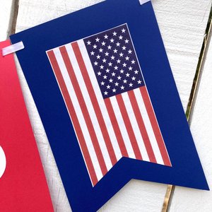 Veterans Day Banner, Patriotic Holiday Sign, November 11 Community Event Gathering, Red White and Blue Flag Banner, National Holiday Pennant