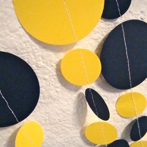 Graduation Garland, Gold Black Garland, Cal State Decor, College Color Decor, Graduation Decoration, Black and Gold Decor, Graduation Party