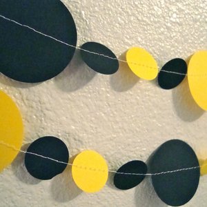 Graduation Garland, Gold Black Garland, Cal State Decor, College Color Decor, Graduation Decoration, Black and Gold Decor, Graduation Party