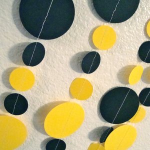 Graduation Garland, Gold Black Garland, Cal State Decor, College Color Decor, Graduation Decoration, Black and Gold Decor, Graduation Party