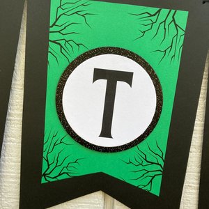 Wicked Personalized Birthday Banner, Good Witch Bad Witch Decor, Green and Pink Birthday Sign, Wicked Movie Party, Trendy Birthday Party