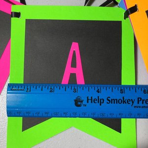Fluorescent Neon Birthday Banner, Glow Party Sign, Retro 80s Birthday Party, Black Light Party, Skate or Bowling Party, UV reflective sign