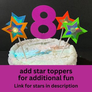 Fluorescent neon number for black light birthday party, Glow party birthday decoration, Simple cake centerpiece embellishment with age