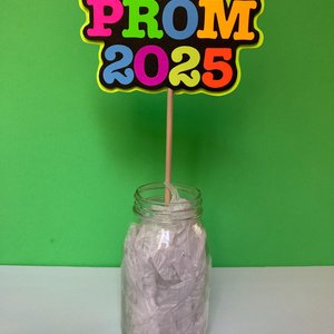 Prom 2025 Neon Centerpiece, School Dance Glow Party, Colorful Table Decoration, Neon Decor, Custom Centerpiece, Black Light Photo Booth Prop