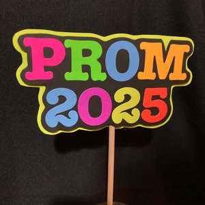Prom 2025 Neon Centerpiece, School Dance Glow Party, Colorful Table Decoration, Neon Decor, Custom Centerpiece, Black Light Photo Booth Prop