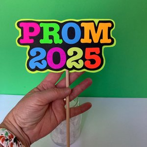 Prom 2025 Neon Centerpiece, School Dance Glow Party, Colorful Table Decoration, Neon Decor, Custom Centerpiece, Black Light Photo Booth Prop