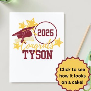 Printable graduation cake topper, school colors, Personalized Cake Decor, Congrats centerpiece, Digital Download, University of Minnesota