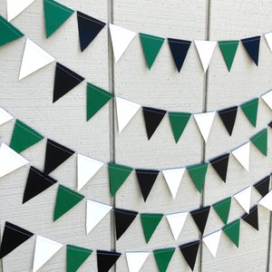University of Hawaii graduation party garland, Triangle Bunting, Michigan State graduation, Bed Party Streamers, dorm decor, party backdrop