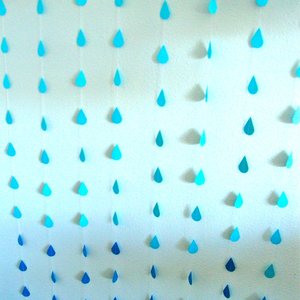 Blue Ombre Raindrop Garlands, Blue Raindrops, Bridal Shower Garland, Blue Shower Backdrop, Virtual Shower Backdrop, Shower Decoration