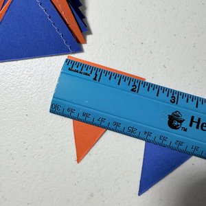 Orange Royal Blue Pennant Garland, Graduation Decoration, Decision Day, Bed Party, Flag Bunting, Dorm Decor, Boise State, CSUF, U of Florida