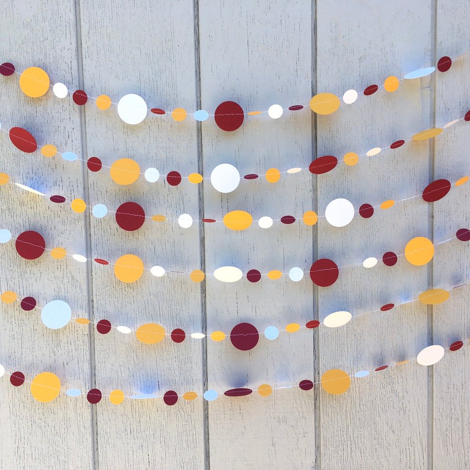 University of Minnesota Graduation Decor, Maroon and Gold Graduation Garland, Burgundy and Yellow, Calvin University, Graduation Decor