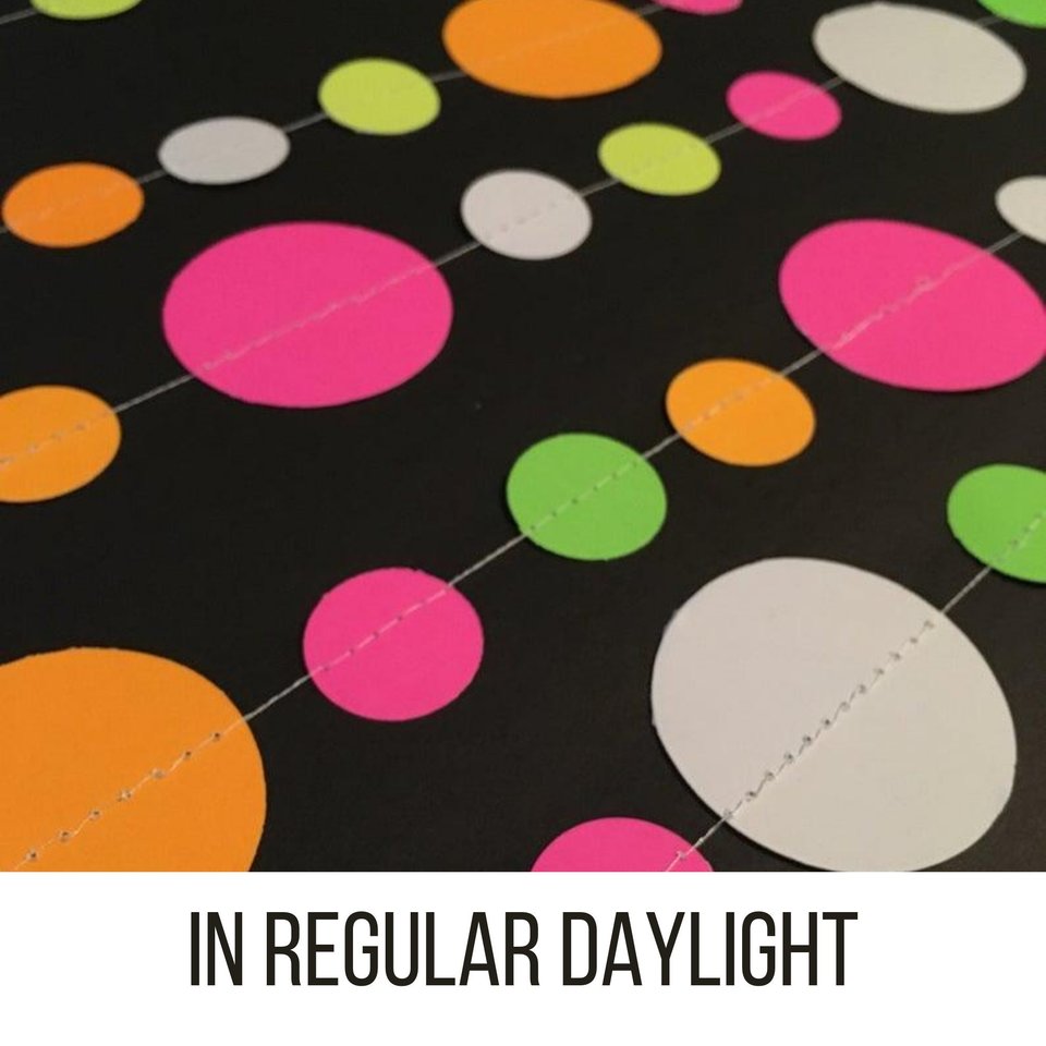 Glow Party Decorations, Neon Garlands, Black Light Party Decor, Sweet 16 Party, Glow Garlands, Skate Party Decor, 80s Party