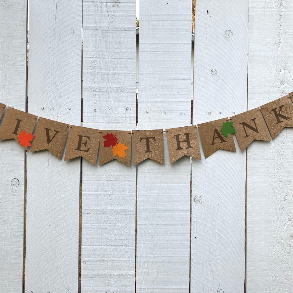 Thanksgiving Banner, Give Thanks Banner, Autumn Decor, Thanksgiving Decoration, Fireplace Mantel Decor, Fall Decoration, Food Table Backdrop