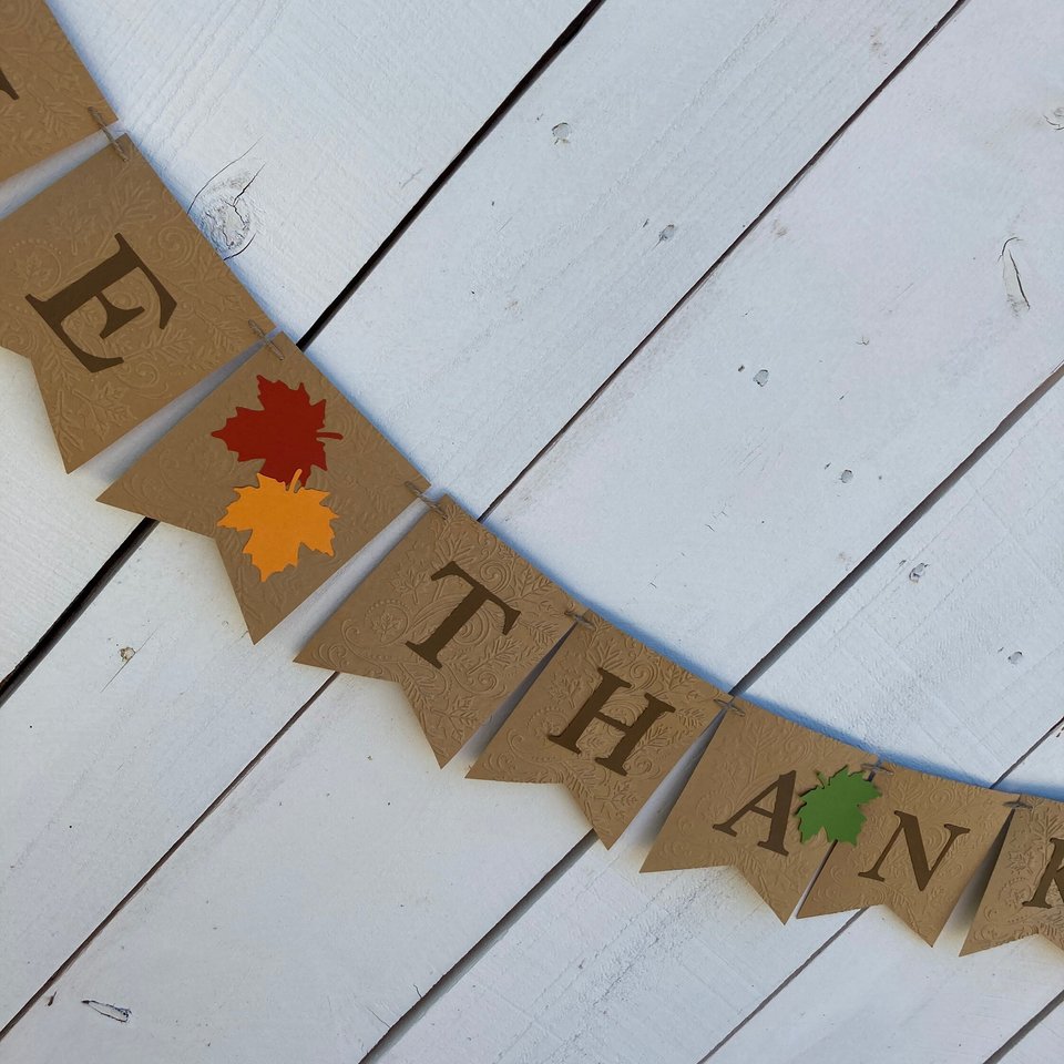 Thanksgiving Banner, Give Thanks Banner, Autumn Decor, Thanksgiving Decoration, Fireplace Mantel Decor, Fall Decoration, Food Table Backdrop