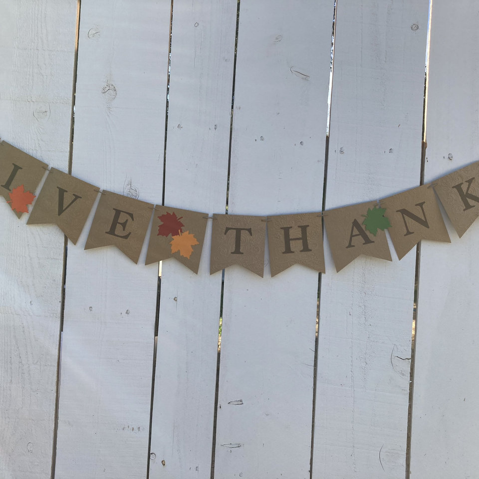 Thanksgiving Banner, Give Thanks Banner, Autumn Decor, Thanksgiving Decoration, Fireplace Mantel Decor, Fall Decoration, Food Table Backdrop