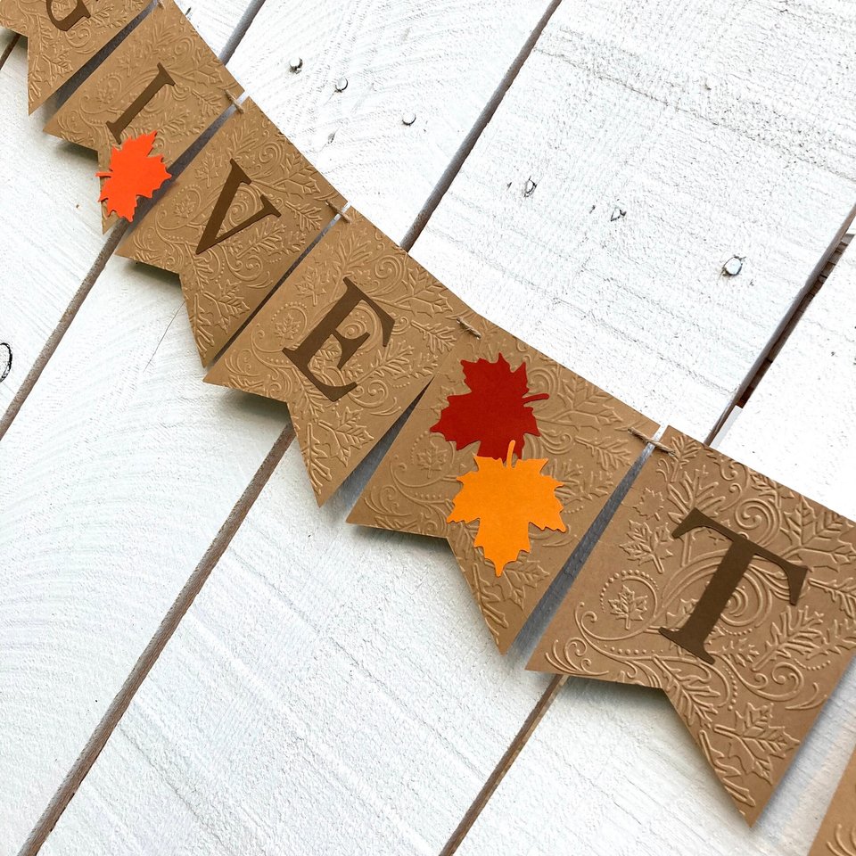 Thanksgiving Banner, Give Thanks Banner, Autumn Decor, Thanksgiving Decoration, Fireplace Mantel Decor, Fall Decoration, Food Table Backdrop