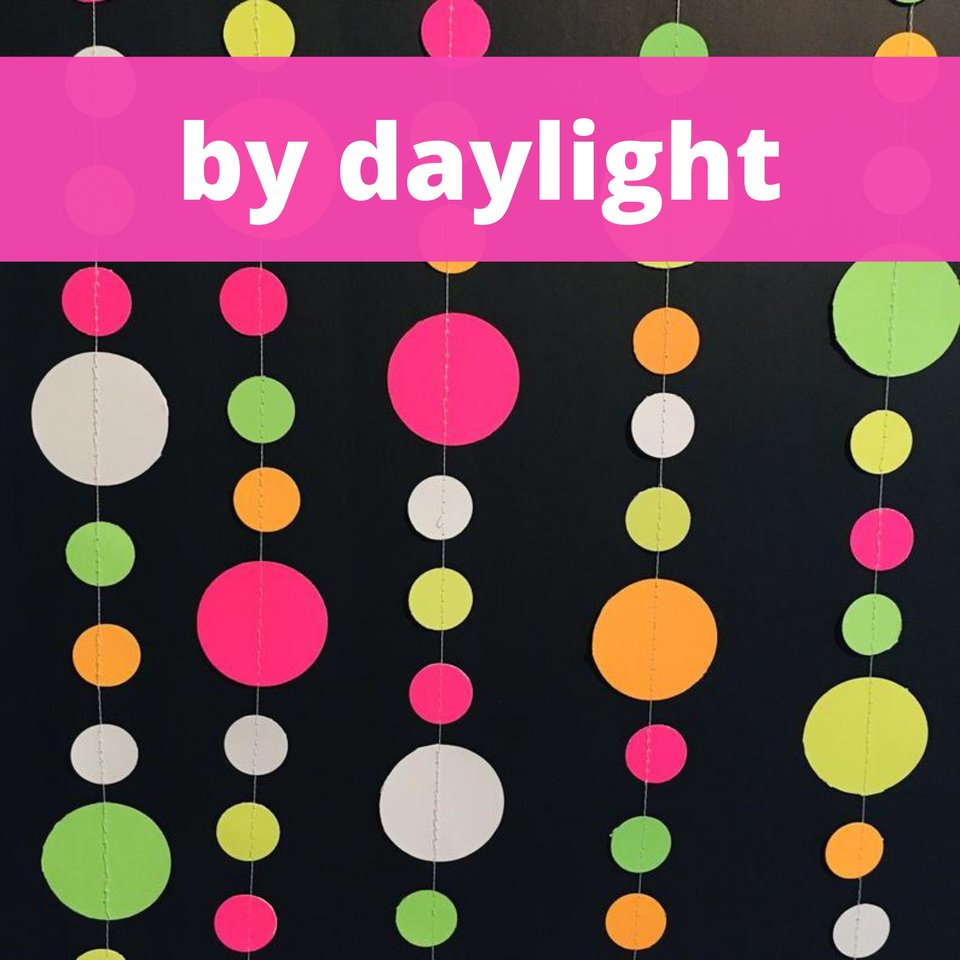 Glow Party Decorations, Neon Garlands, Black Light Party Decor, UV Reflective Garlands, 80s Party Decor, Sweet 16 Glow Party, Skate Party