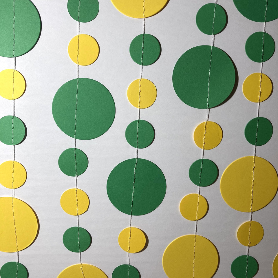 Green and Gold Graduation Garland, Green and Yellow Garland, Graduation Decor, School Color Garland, Baylor University, U of Oregon Graduate