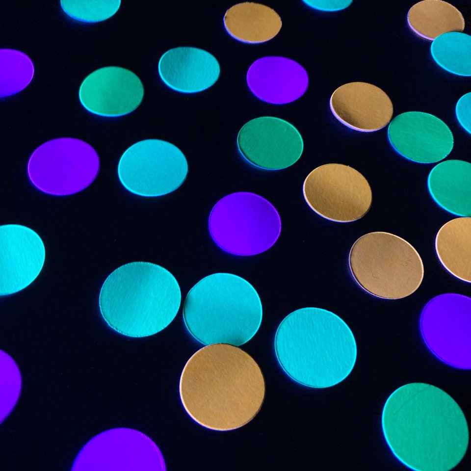 Neon Confetti, Glow Party Confetti, UV Reflective Decor, Glow Party Decoration, Black Light Party, Glow Party Table Accent, Neon Dance Party