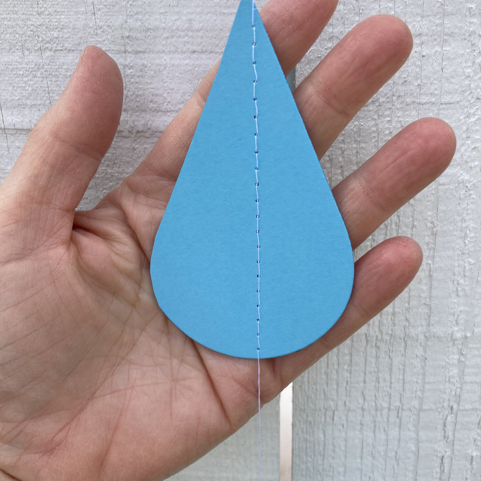 Ombré blue large raindrop garland, Blue ombré sprinkle garland, baby sprinkle, baby boy sprinkle decor, blue baby shower, boy baby shower