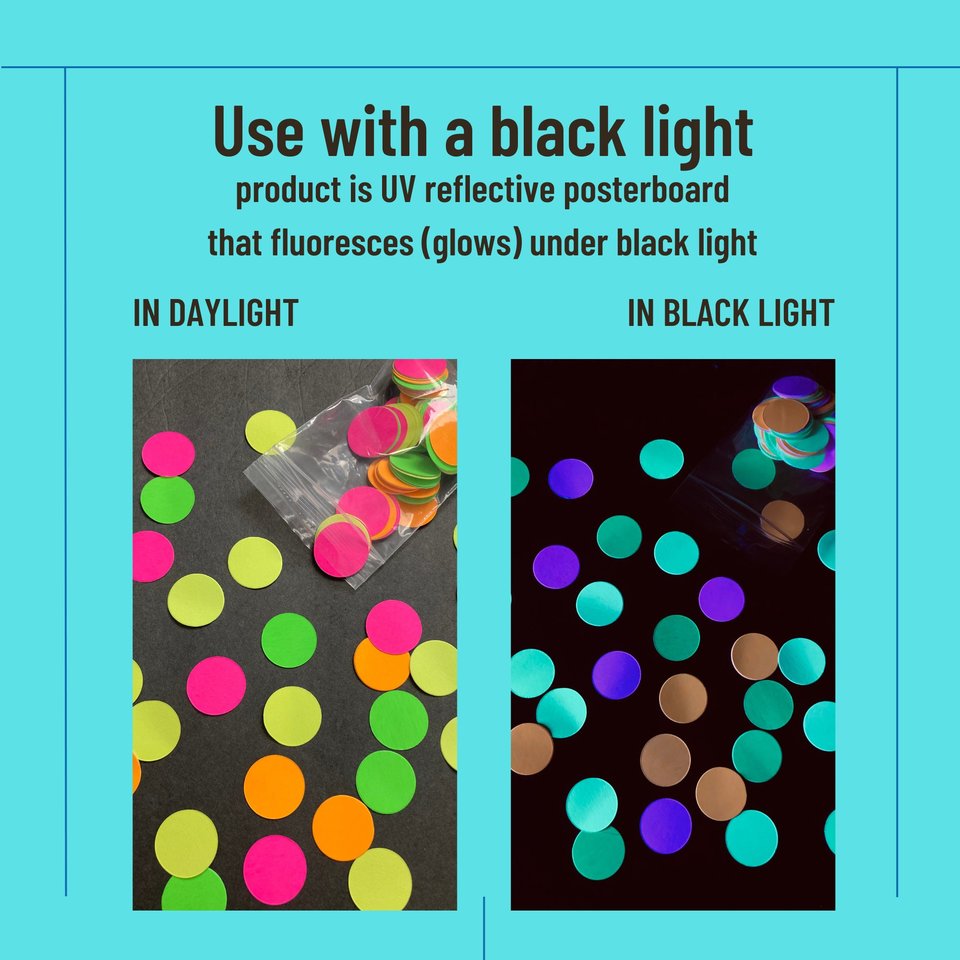 Neon Confetti, Glow Party Confetti, UV Reflective Decor, Glow Party Decoration, Black Light Party, Glow Party Table Accent, Neon Dance Party