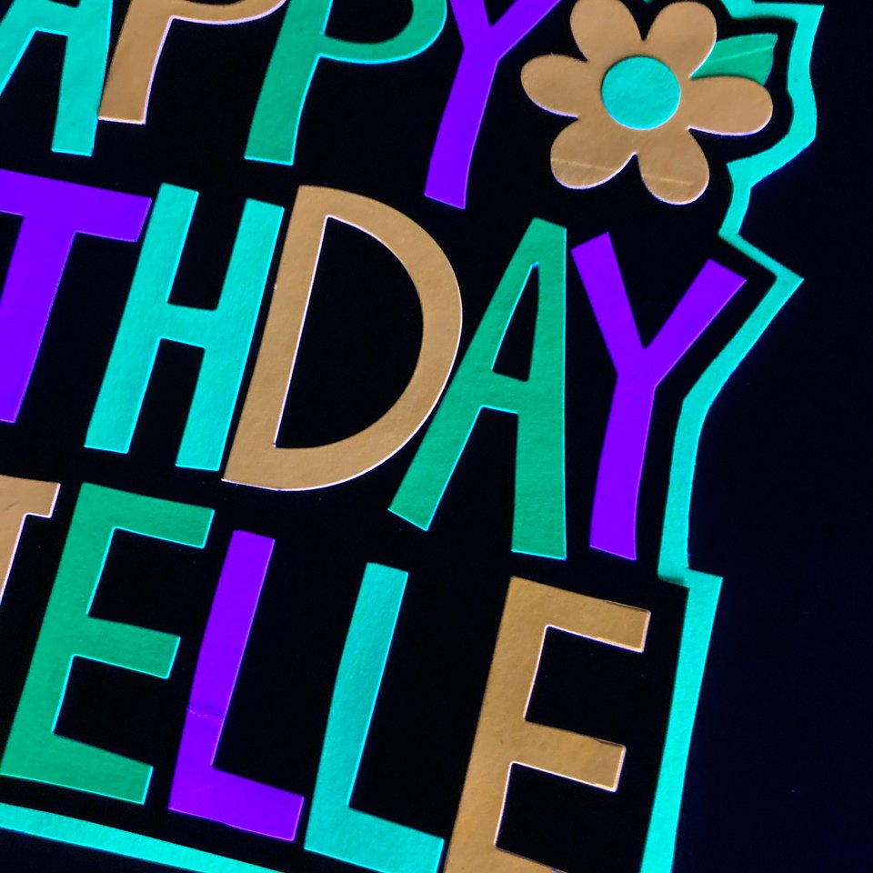 Neon Cake Topper, Girl Glow Party, Retro Birthday Cake, Glow Party Supplies, Personalized Cake Topper, 80s Birthday, Flower Cake Decor